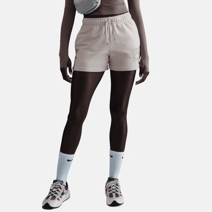 Nike Women's Sportswear Club Fleece Light Orewood Graphic Shorts