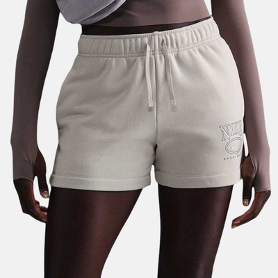 Nike Women's Sportswear Club Fleece Light Orewood Graphic Shorts