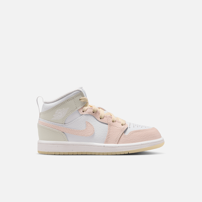 Air Jordan Kids' 1 Mid SE Flamingo (PS)