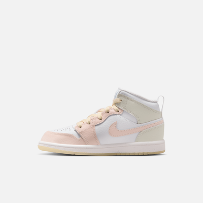 Air Jordan Kids' 1 Mid SE Flamingo (PS)