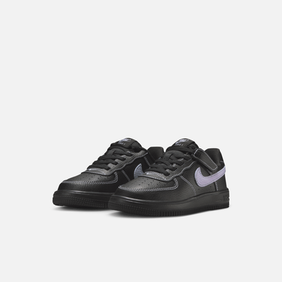 Nike Kids' Air Force 1 Low LV8 Easyon Black Hydrangeas (PS)