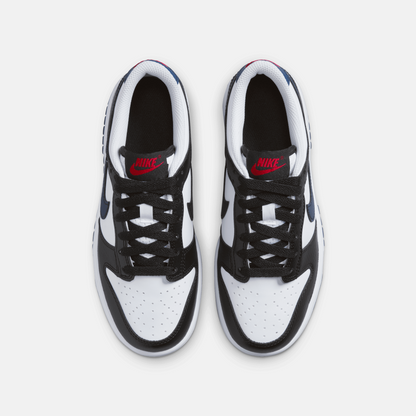 Nike Big Kids' Dunk Low Black White Midnight Navy (GS)