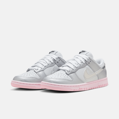 Nike Women's Dunk Low LX Metallic Silver Pink Foam