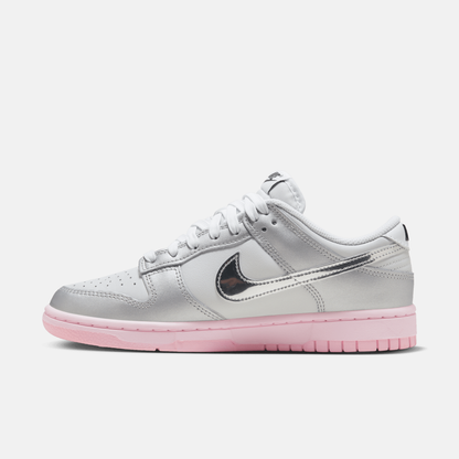 Nike Women's Dunk Low LX Metallic Silver Pink Foam