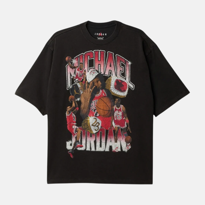 Air Jordan Flight Essentials Black Graphic Oversized T-Shirt