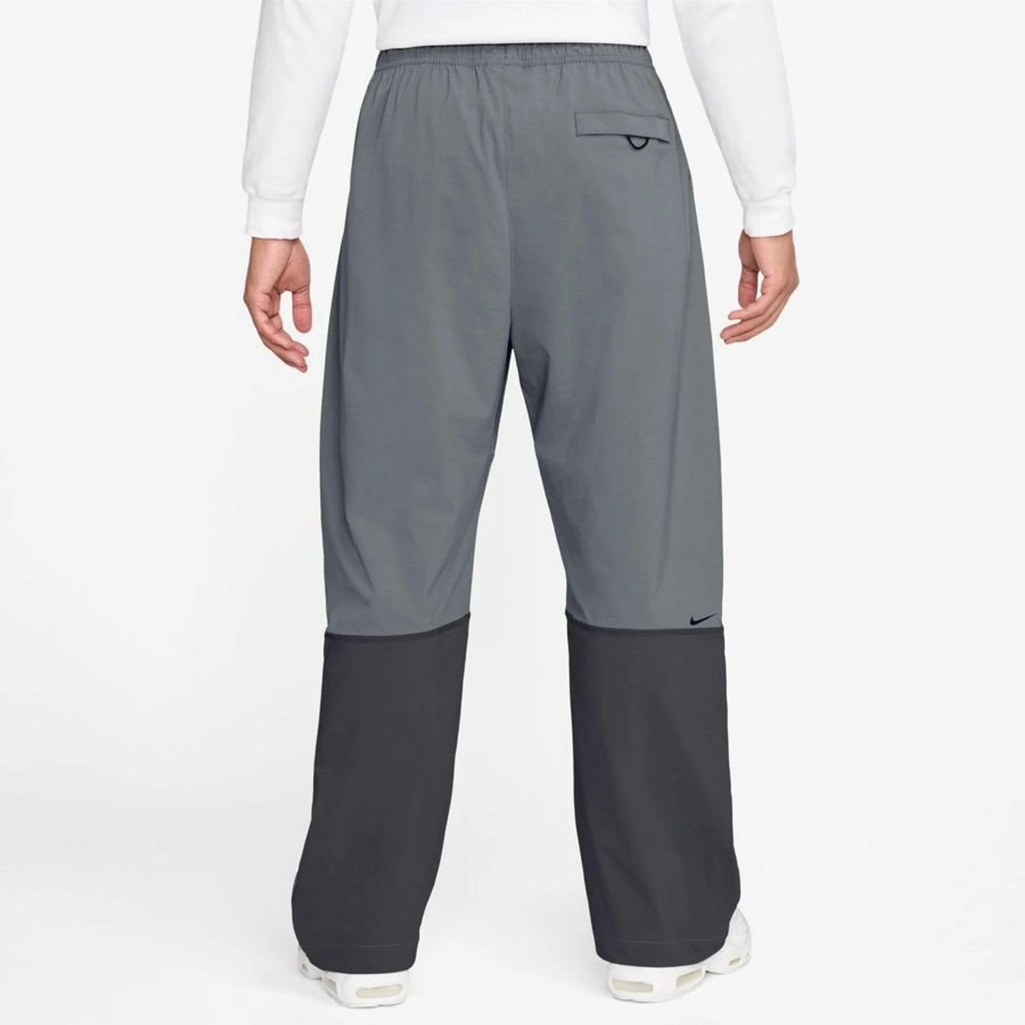 nike colourblock woven joggers in dark grey