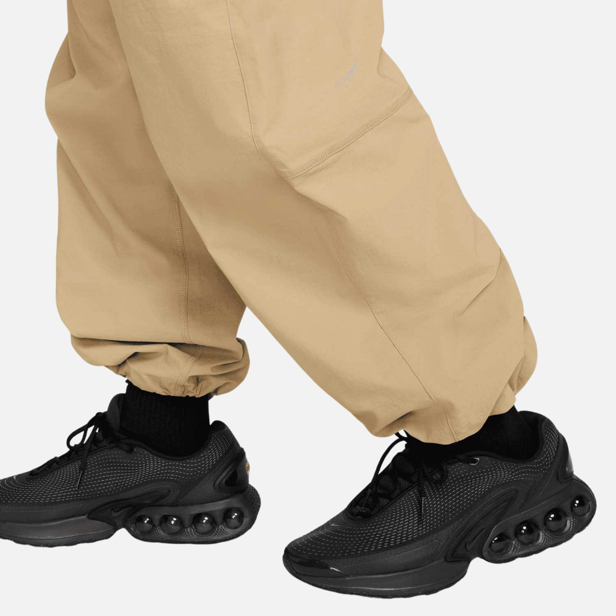 nike cargo woven track pants beige