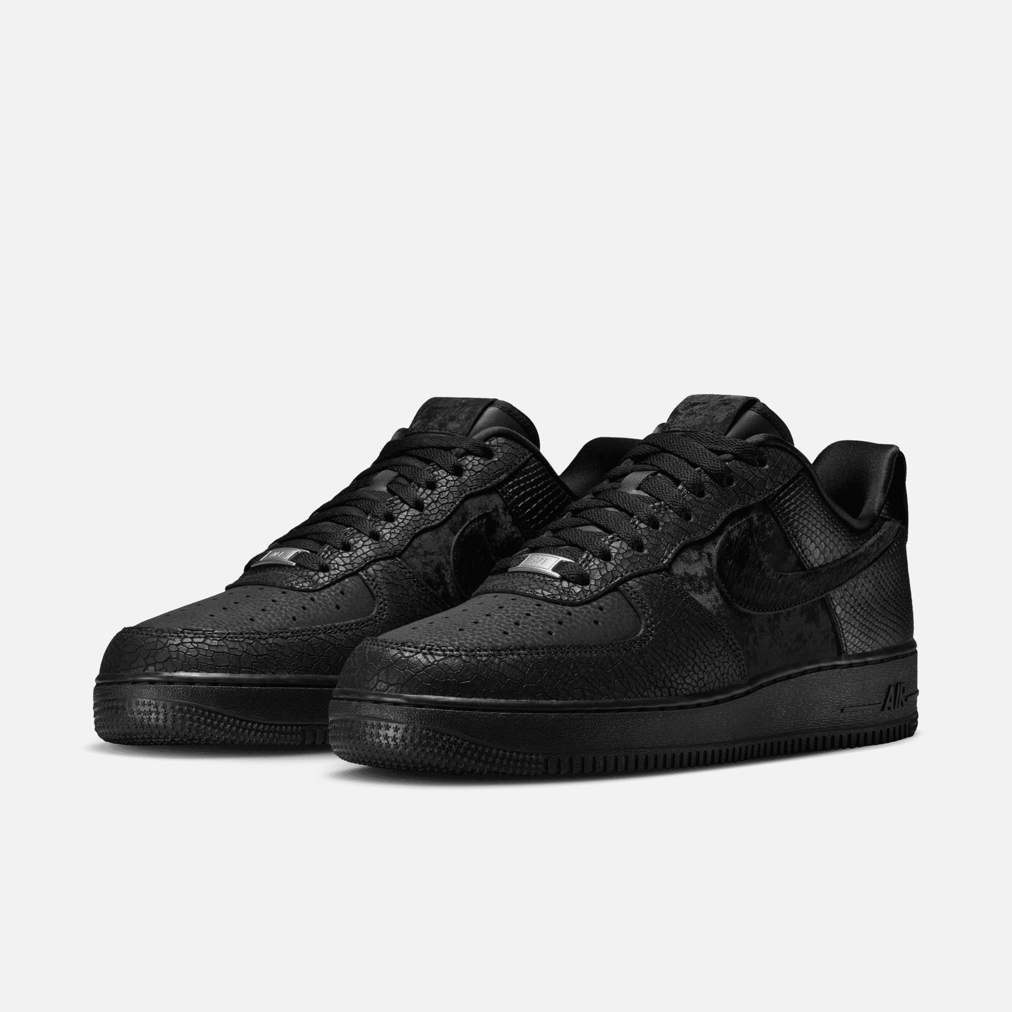 Nike Air Force 1 Low Black Pony Hair Snakeskin
