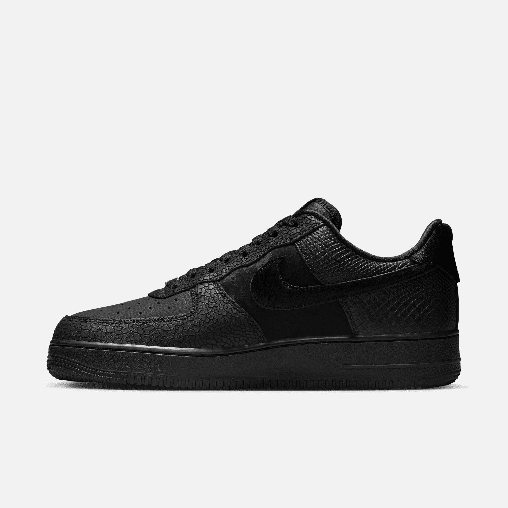 Nike Air Force 1 Low Black Pony Hair Snakeskin
