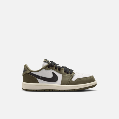 Air Jordan Kids' 1 Retro Low OG Medium Olive (PS)