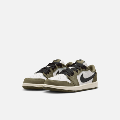 Air Jordan Kids' 1 Retro Low OG Medium Olive (PS)
