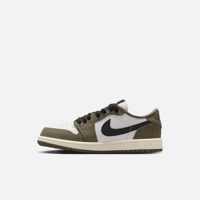 Air Jordan Kids' 1 Retro Low OG Medium Olive (PS)