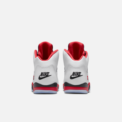 Air Jordan Kids' 5 Retro Fire Red Black Tongue (PS)
