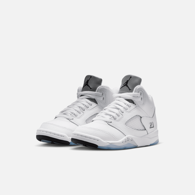 Air Jordan Kids' 5 Retro White Metallic (PS)