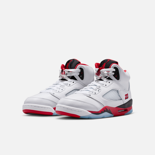 Air Jordan Big Kids' 5 Retro Fire Red Black Tongue (GS) – Puffer Reds