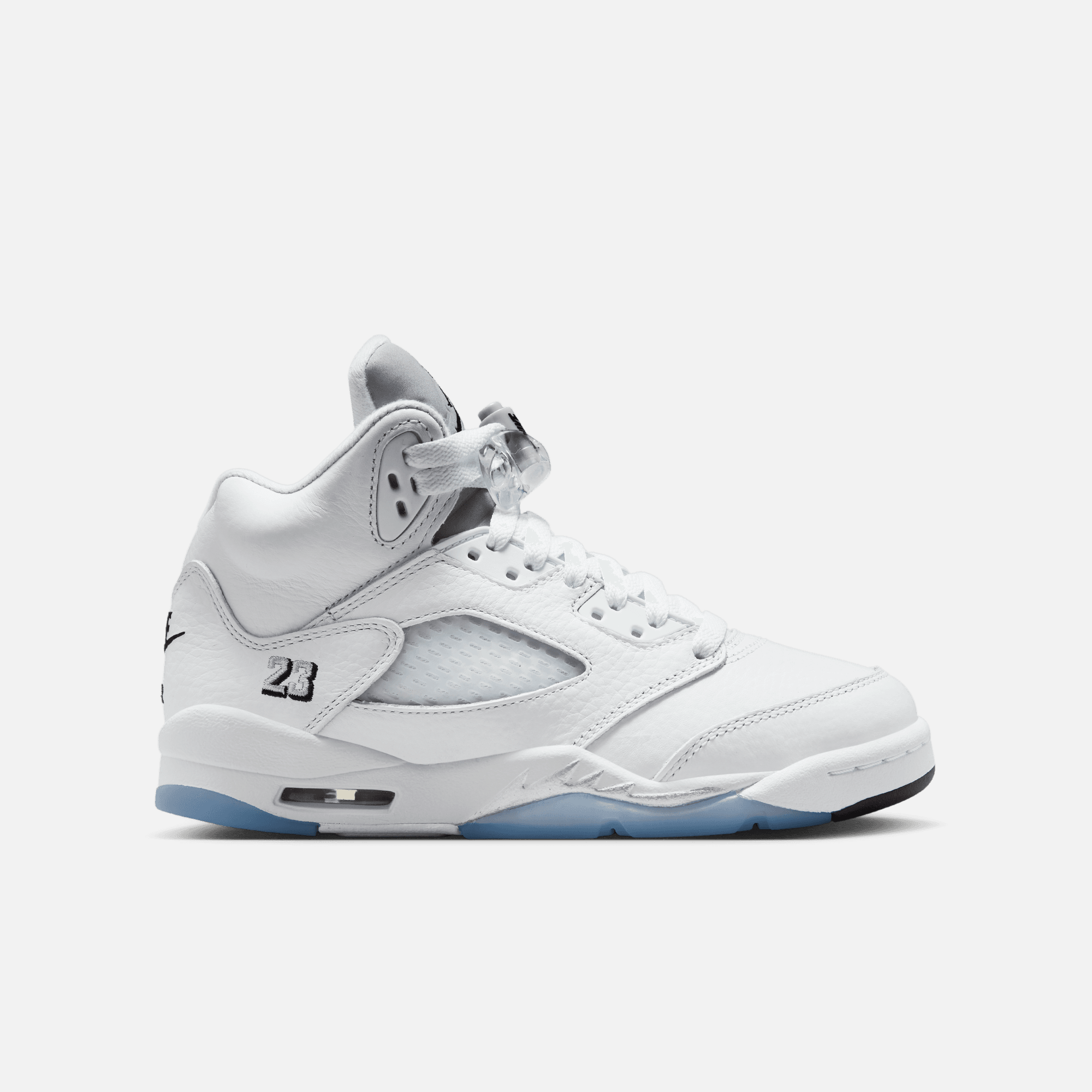 Air Jordan Big Kids' 5 Retro White Metallic (GS)