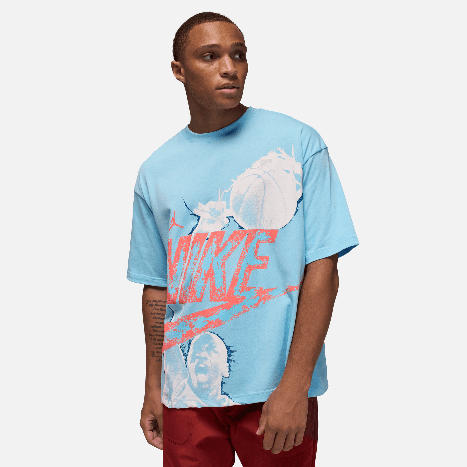 【本日限定4000円】NIKE JORDAN コラボ Tシャツ Air Jordan Reissue Oversized Blue T-Shirt – Puffer Reds