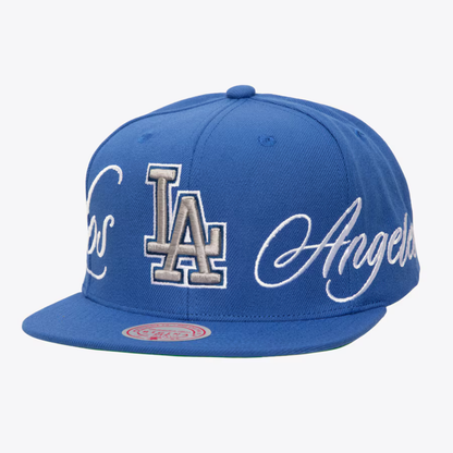 Mitchell & Ness x Just Don Lux Script Snapback Coop Los Angeles Dodgers