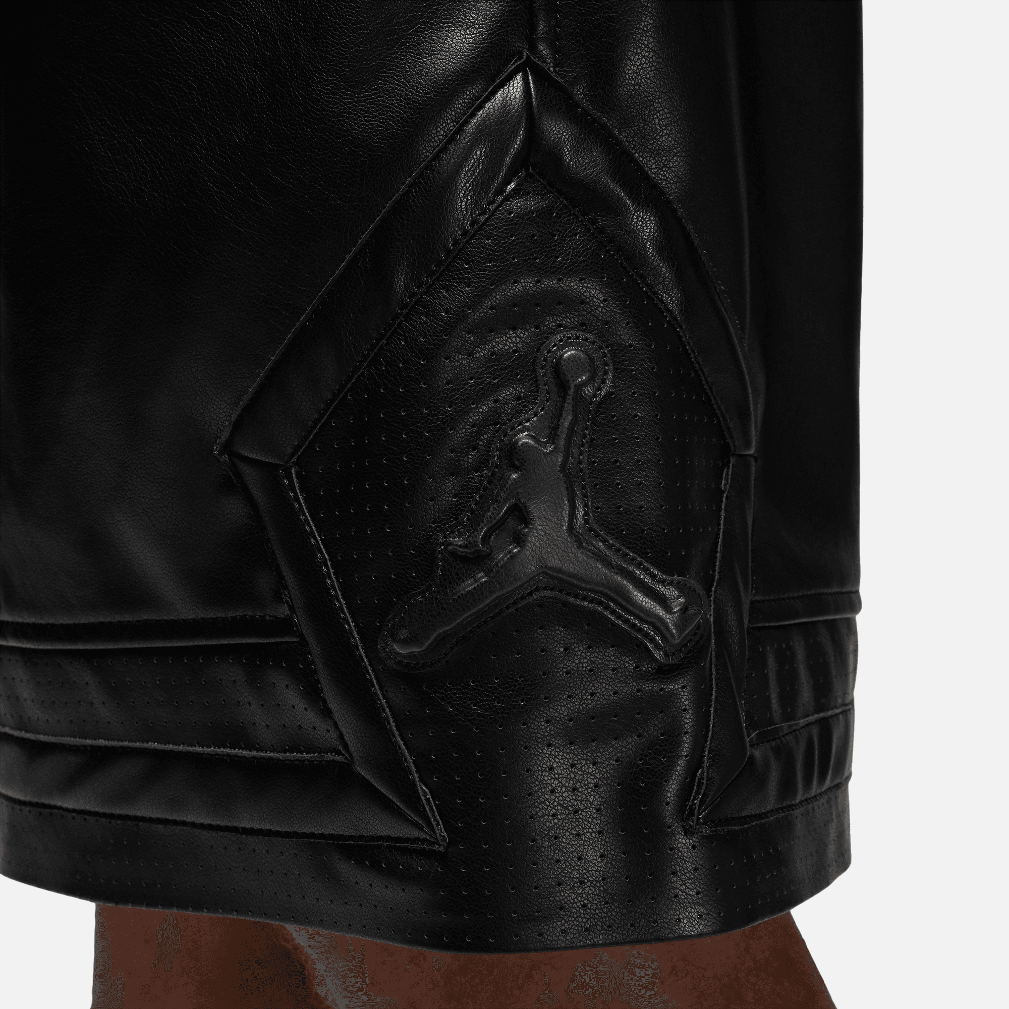Air Jordan Vegan Black Leather Shorts