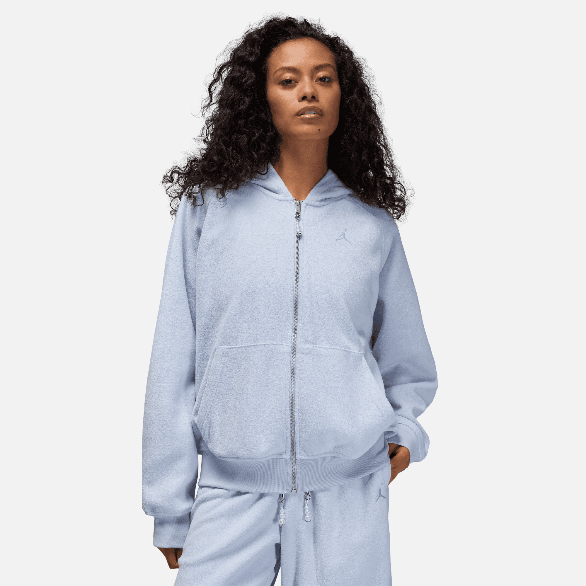 Air Jordan Women's Flight Full-Zip Blue Hoodie