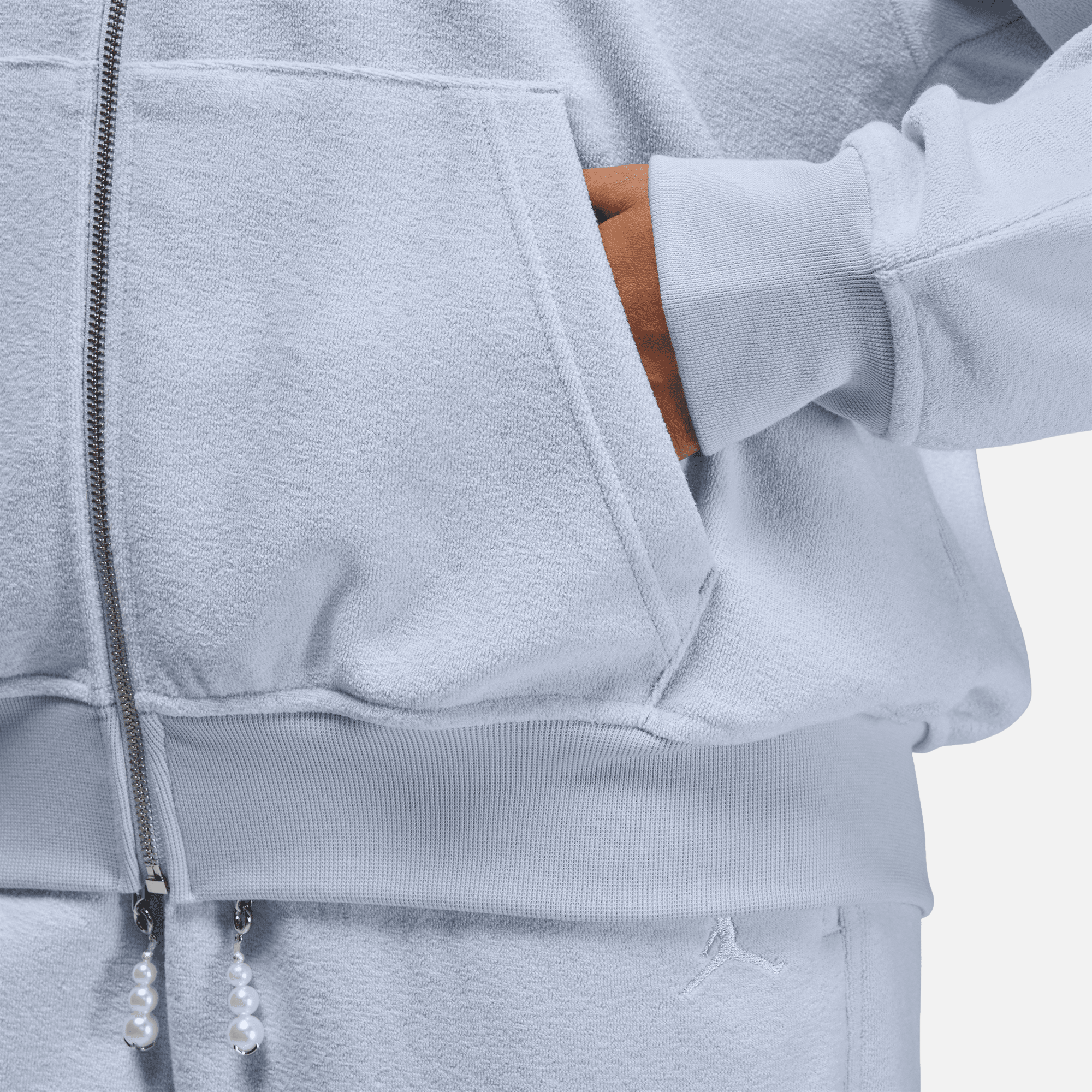 Air Jordan Women's Flight Full-Zip Blue Hoodie