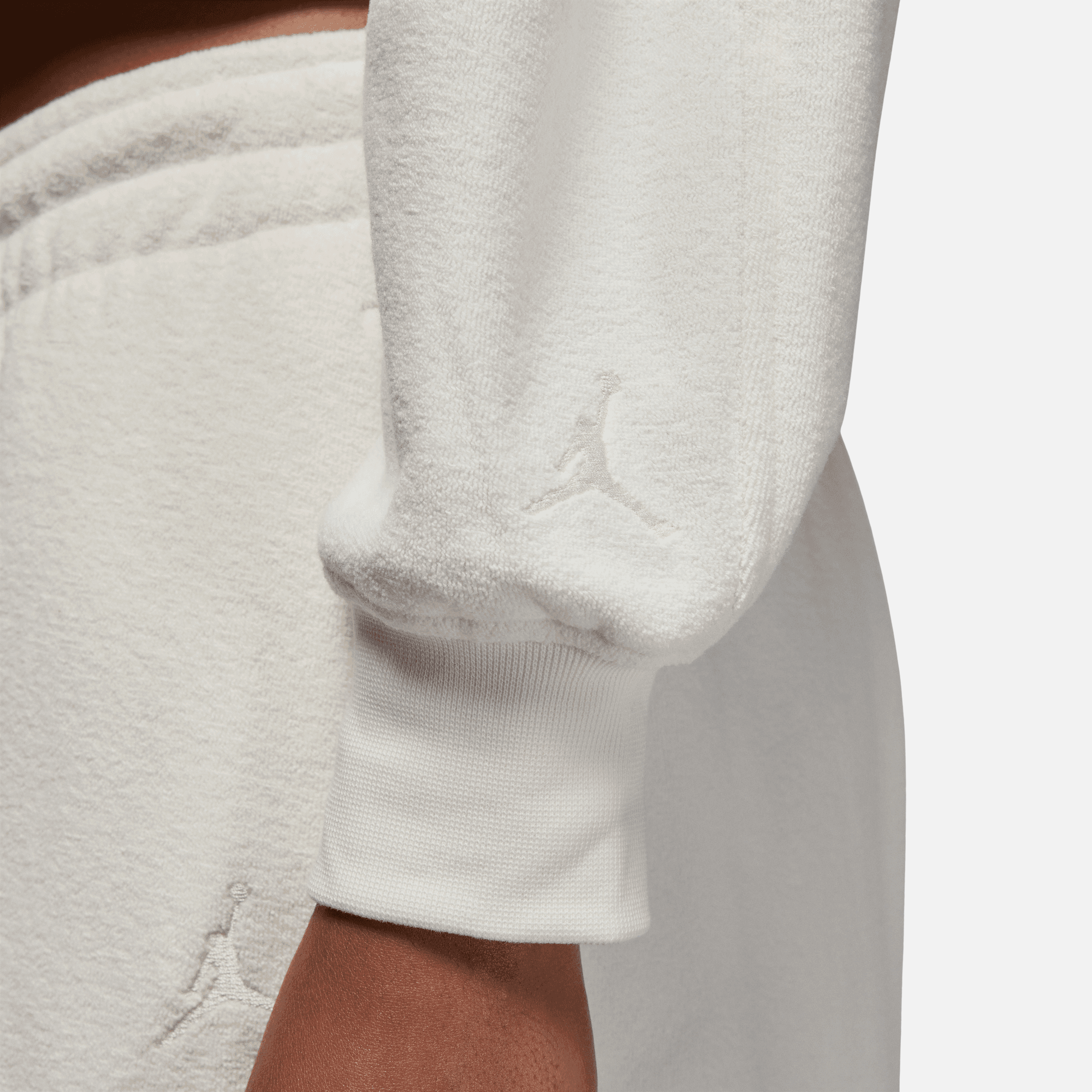 Air Jordan Women's Flight Fleece Quarter-Zip White Top