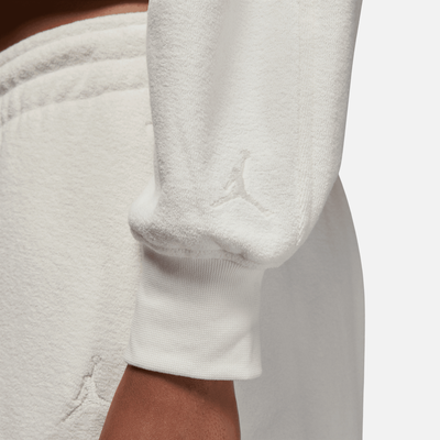 Air Jordan Women's Flight Fleece Quarter-Zip White Top