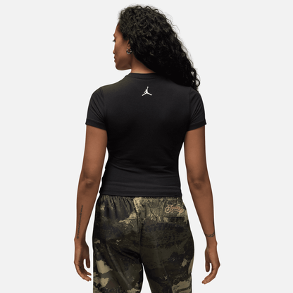 Air Jordan Women's Flight Necklace GFX Black T-Shirt