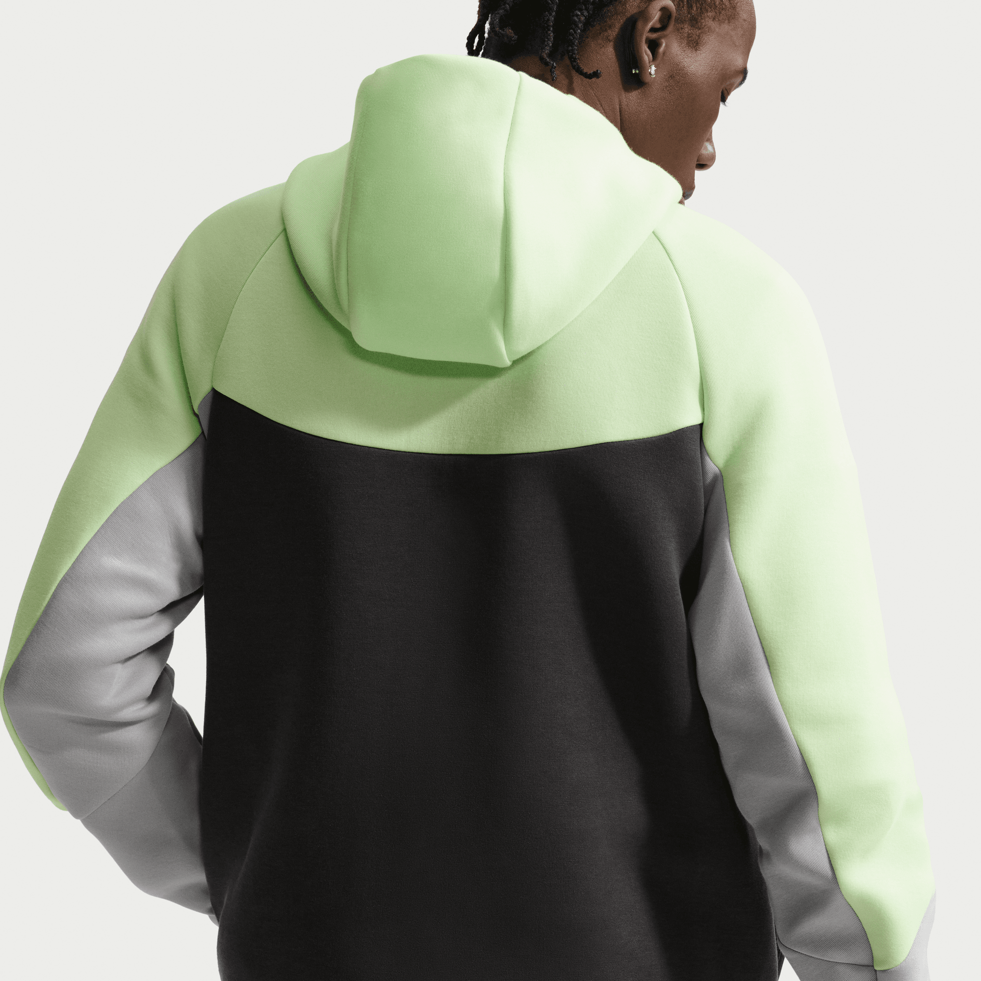 Nike Tech Fleece Windrunner Full-Zip Black Lime Jacket