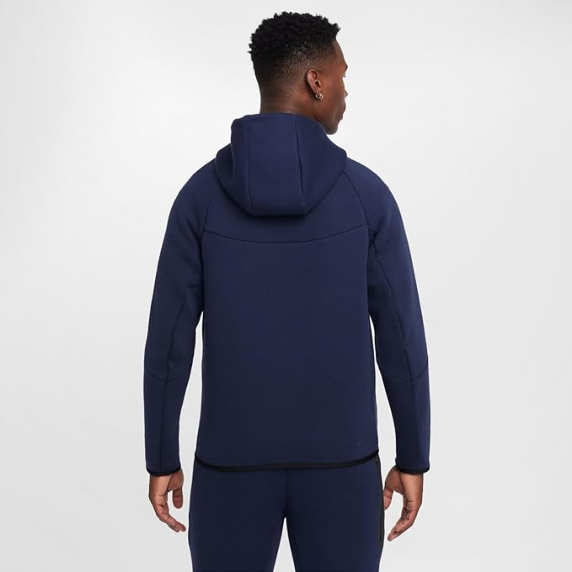 navy blue tech fleece jacket