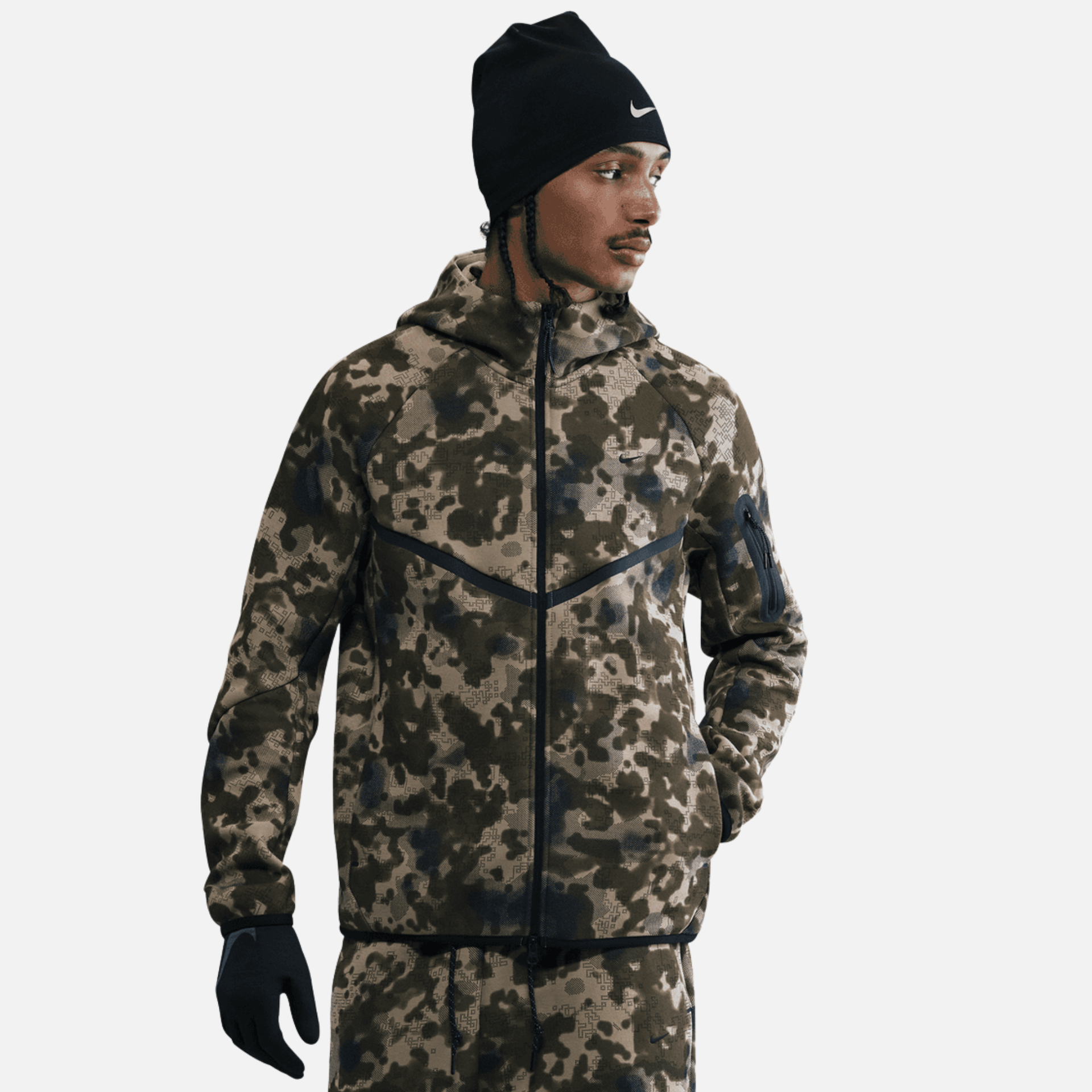 Nike Tech Full-Zip Camo Windrunner Jacket – Puffer Reds