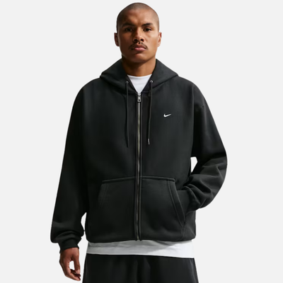 Nike Solo Swoosh Full-Zip Black Hoodie