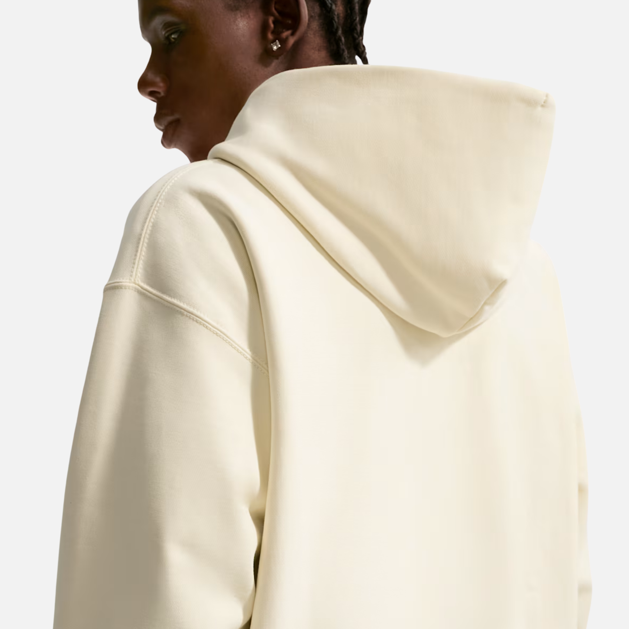 Nike Solo Swoosh Full-Zip Cream Hoodie