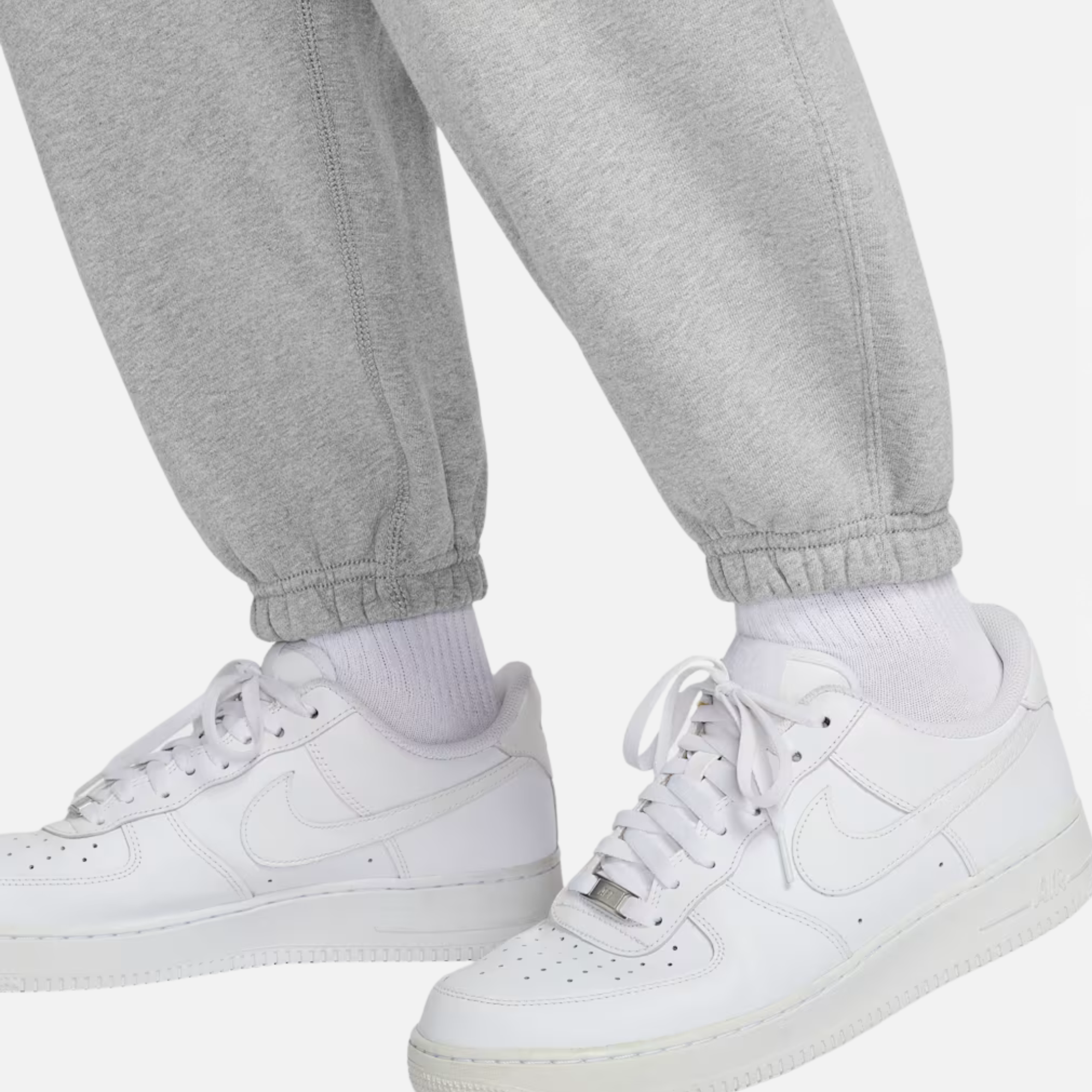 Nike Solo Swoosh Cuffed Grey Pants