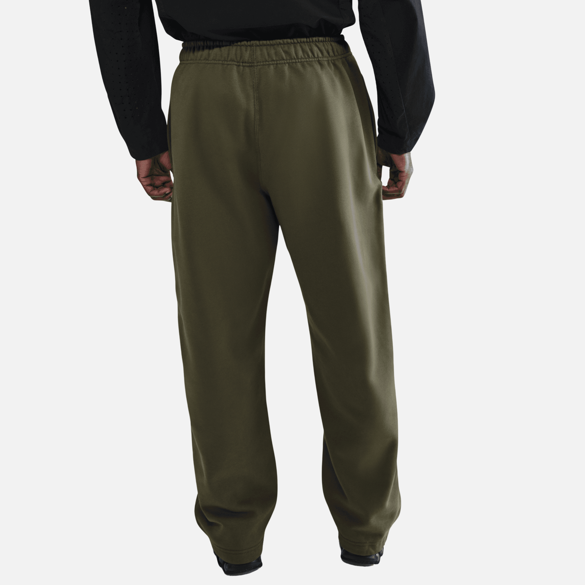Nike Solo Swoosh Open-Hem Green Pants