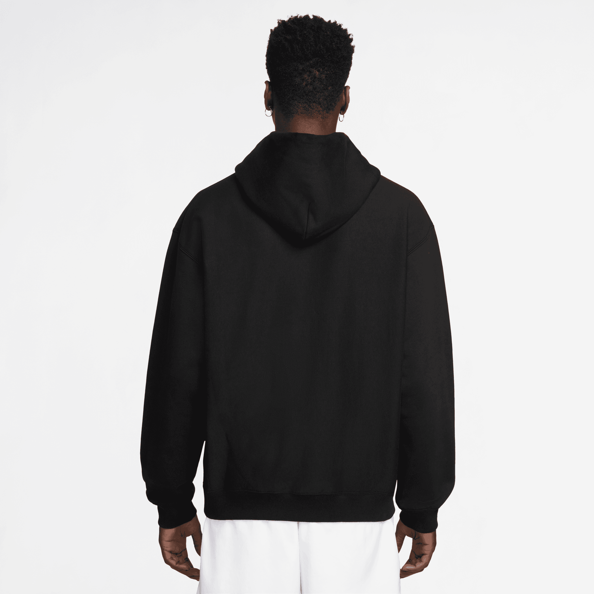 Nike Solo Swoosh Black Graphic Fleece Hoodie