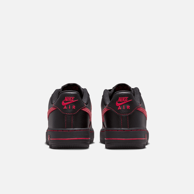 Nike Big kids' Air Force 1 Low LV8 Black Red Stitch (GS) – Puffer Reds
