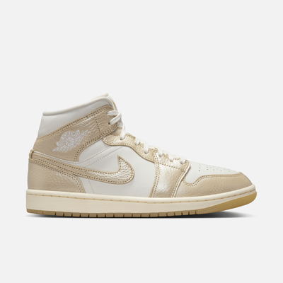 Air Jordan Women's 1 Mid Metallic Team Gold