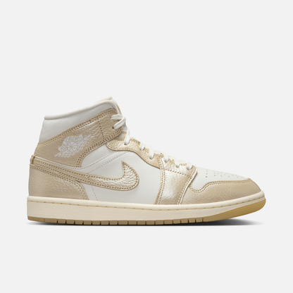 Air Jordan Women's 1 Mid Metallic Team Gold