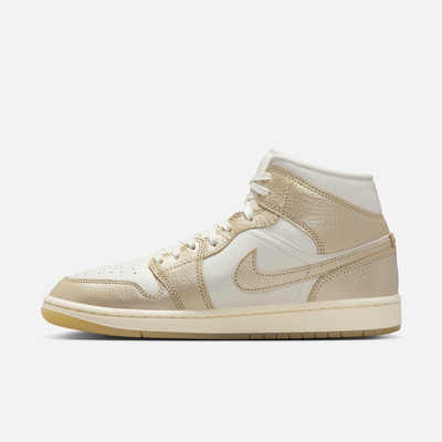 Air Jordan Women's 1 Mid Metallic Team Gold