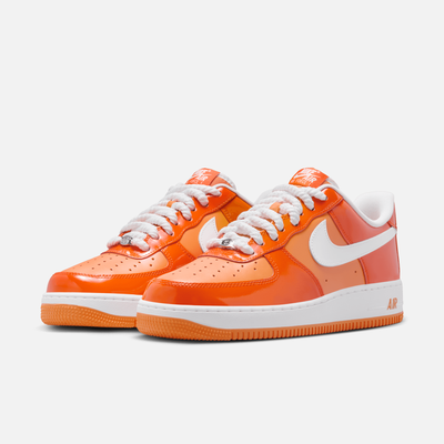 Nike Air Force 1 Low Orange White Patent Leather