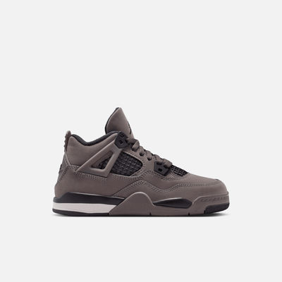 Air Jordan Kids' 4 Retro Cave Stone and Black (PS)