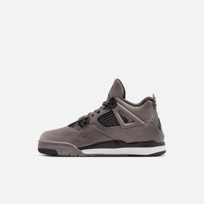 Air Jordan Kids' 4 Retro Cave Stone and Black (PS)