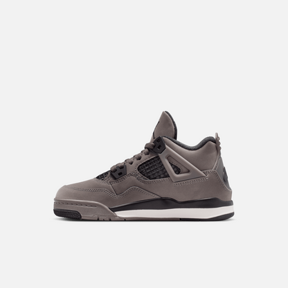 Air Jordan Kids' 4 Retro Cave Stone and Black (PS)