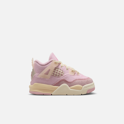 Air Jordan Kids' 4 Retro Pearl Pink Iced Carmine (TD)