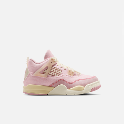 Air Jordan Kids' 4 Retro Pearl Pink Iced Carmine (PS)