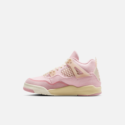 Air Jordan Kids' 4 Retro Pearl Pink Iced Carmine (PS)