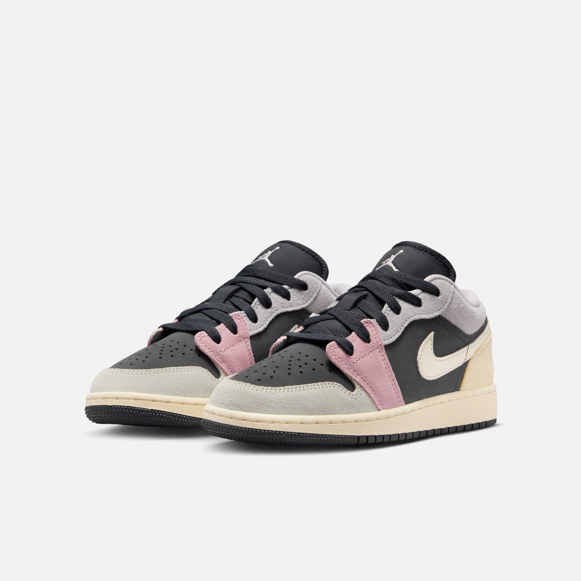 Air Jordan Big Kids' 1 Low SE Black Pastels (GS)