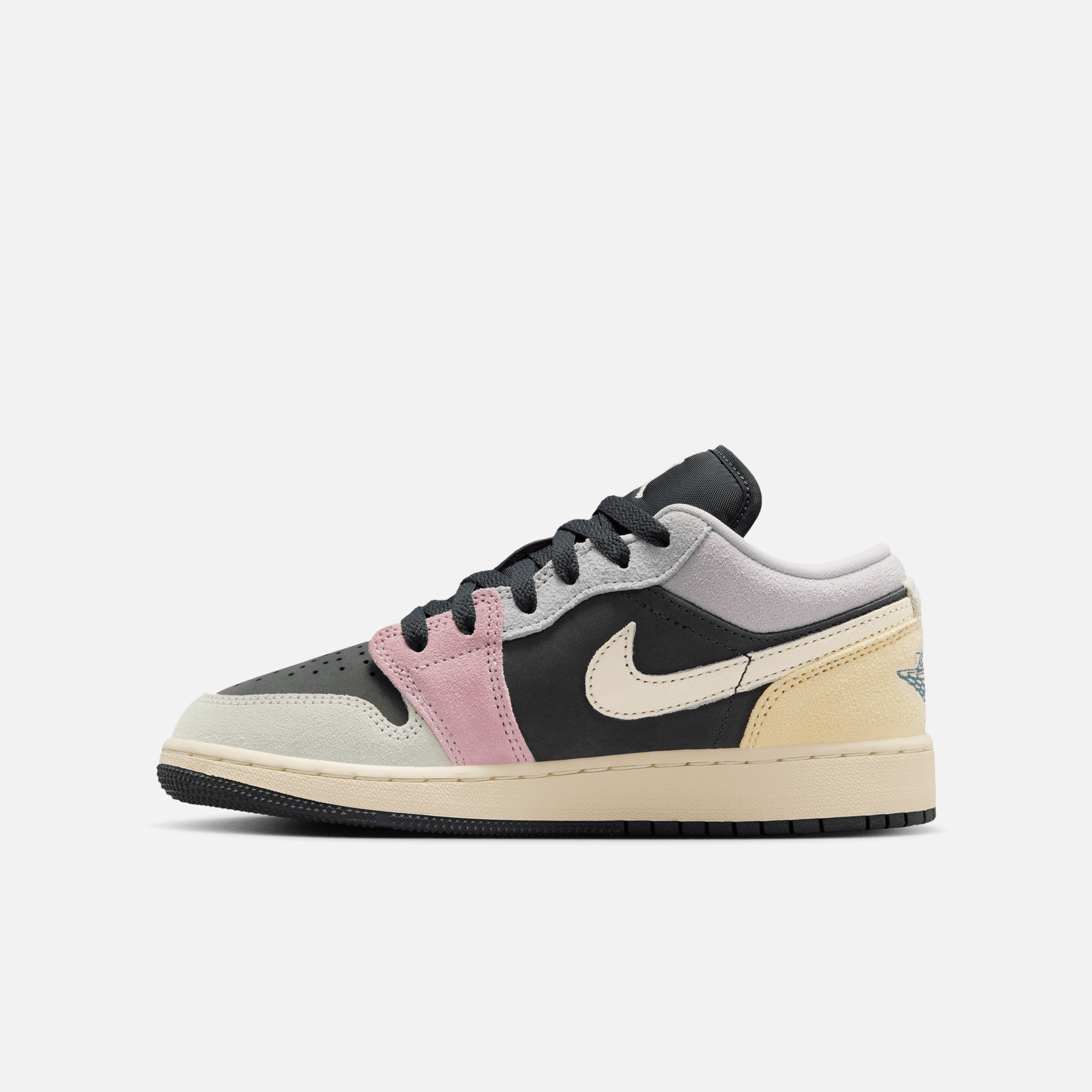 Air Jordan Big Kids' 1 Low SE Black Pastels (GS)