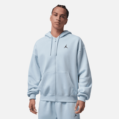 Air Jordan Brooklyn Fleece Aura Blue Oversized Full-Zip Hoodie
